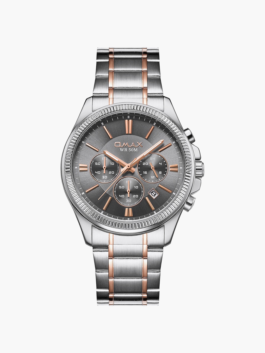 Men Grey Round 42 MM Analog Watch