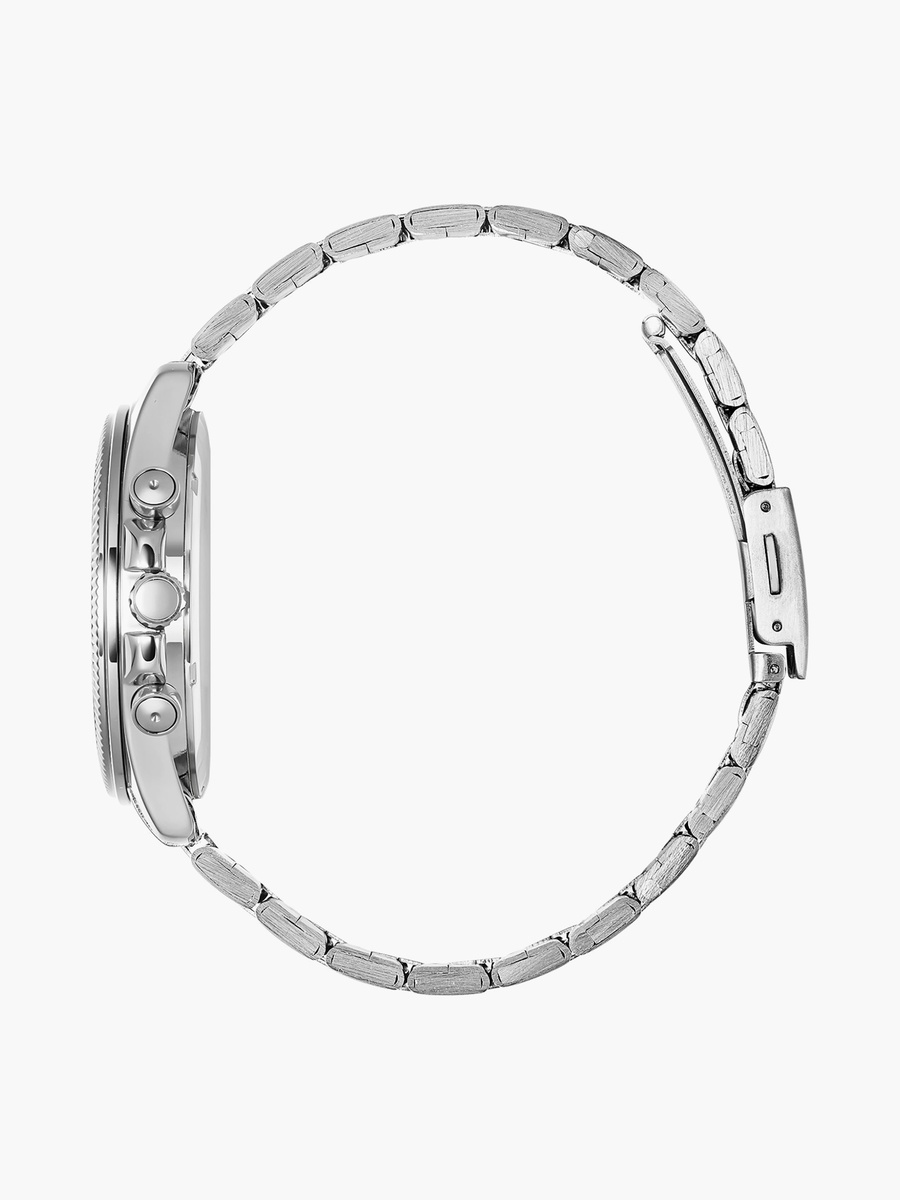 Men Silver Round 42 MM Analog Watch
