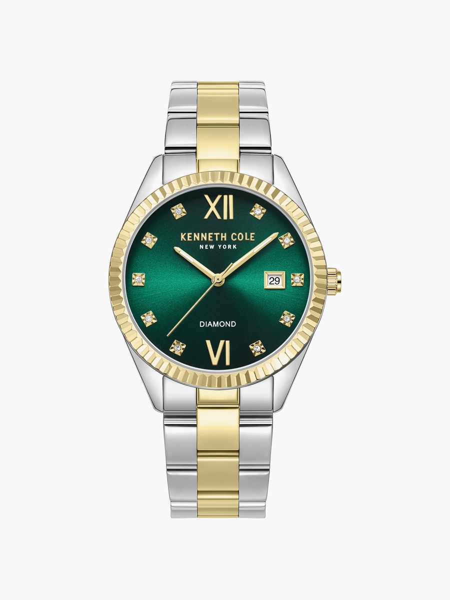 Modern Classic Diamond Stainless Steel Bracelet Analog Watch