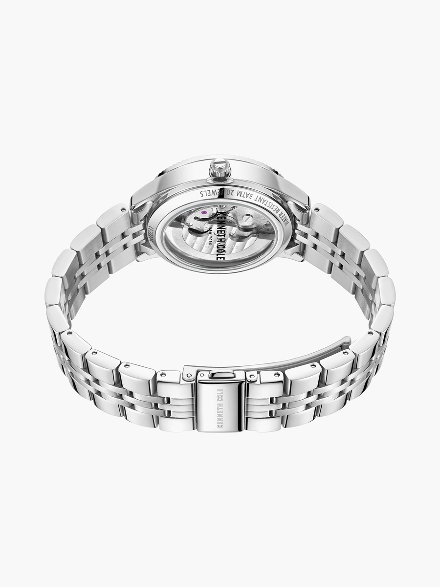 Silver Dial Stainless Steel Bracelet Automatic Watch