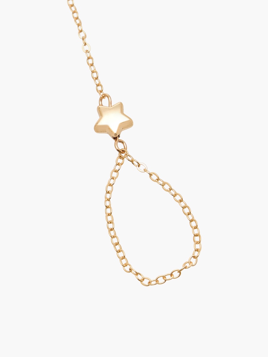 Gold Tone Star Design Anklet