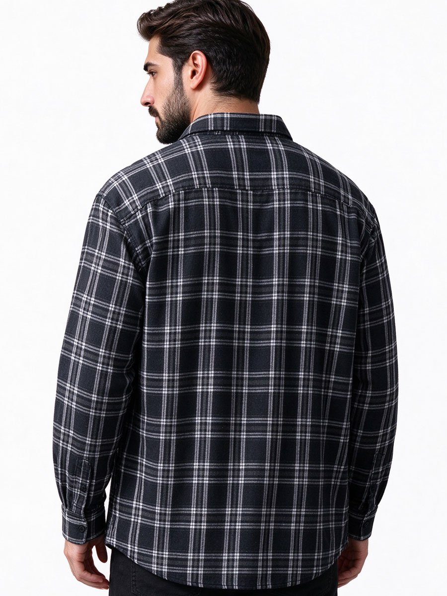 Black Checked Regular Shirt