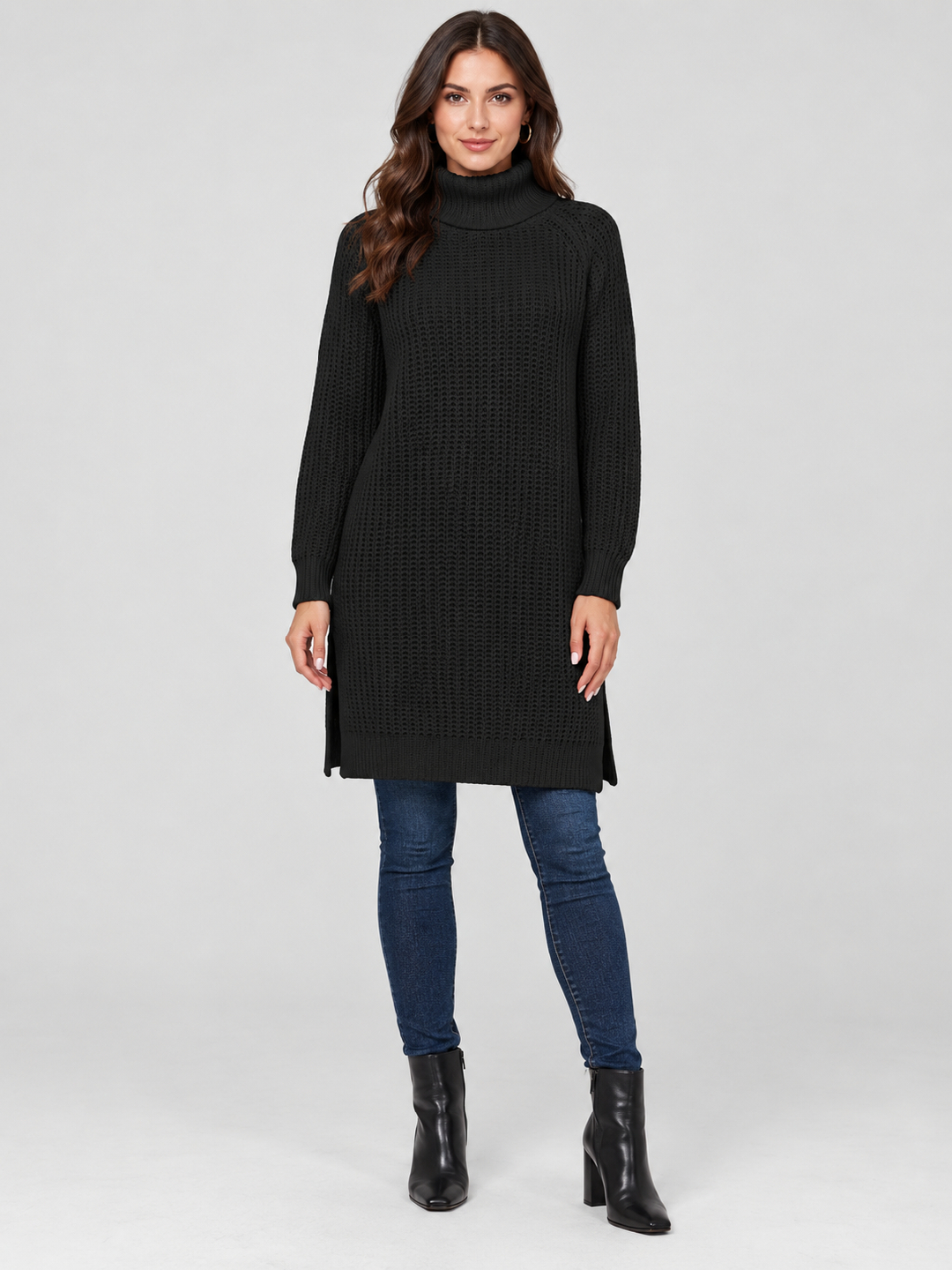 Black Solid Sweater