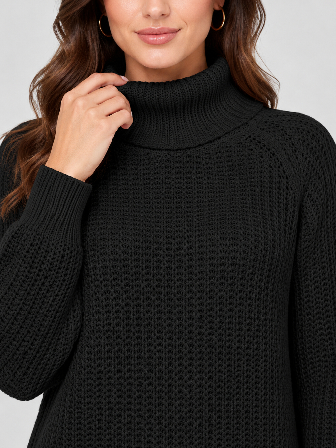 Black Solid Sweater