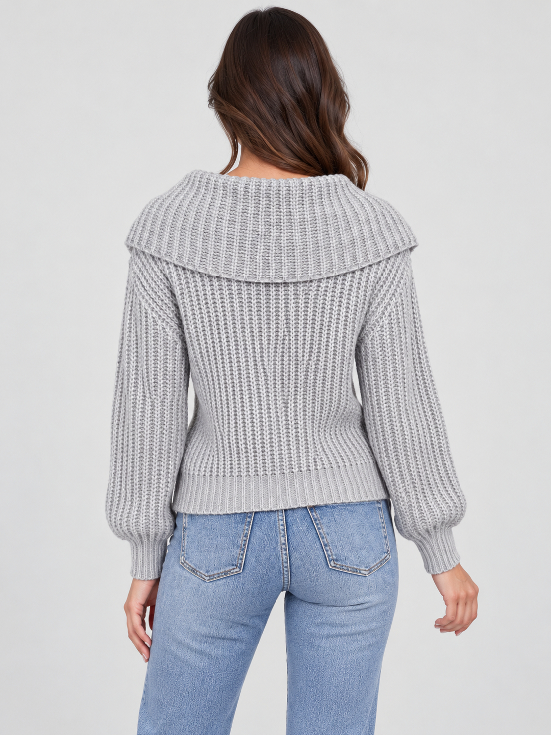 Grey Solid Sweater