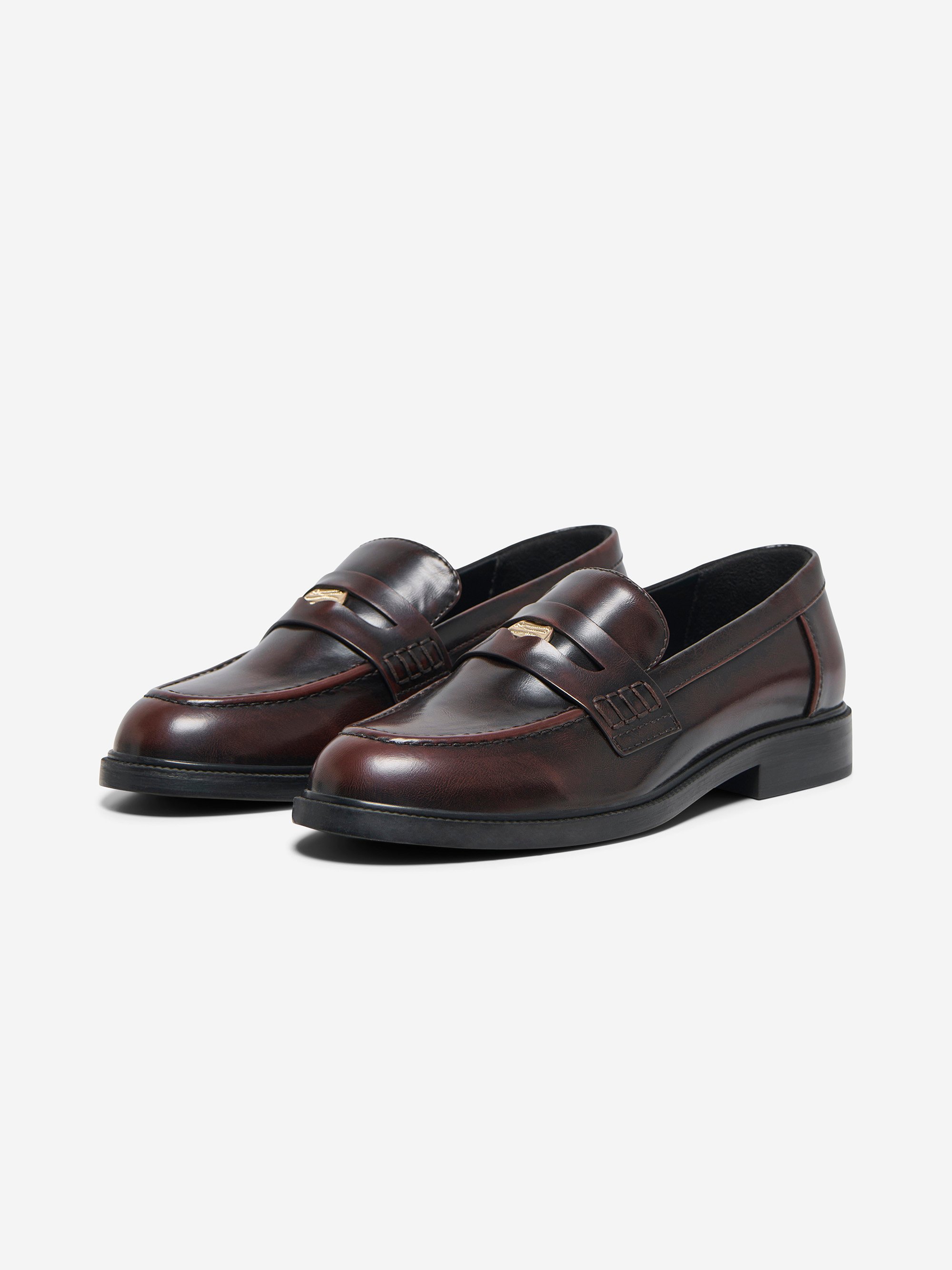 Coffee Brown Plain Pull On Loafers and Moccasin