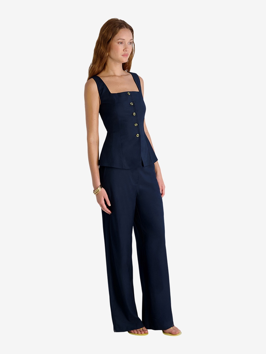Navy Blue Sleeveless Waistcoat