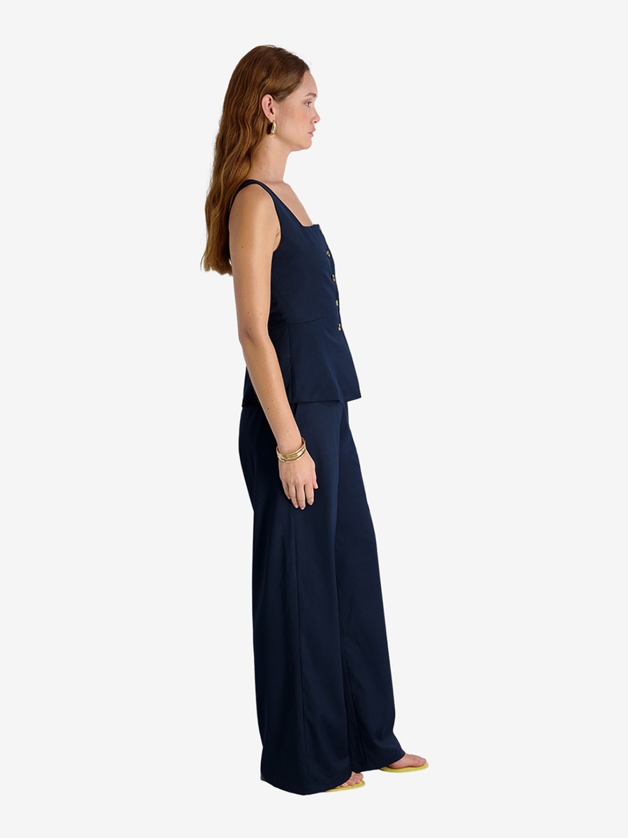 Navy Blue Sleeveless Waistcoat
