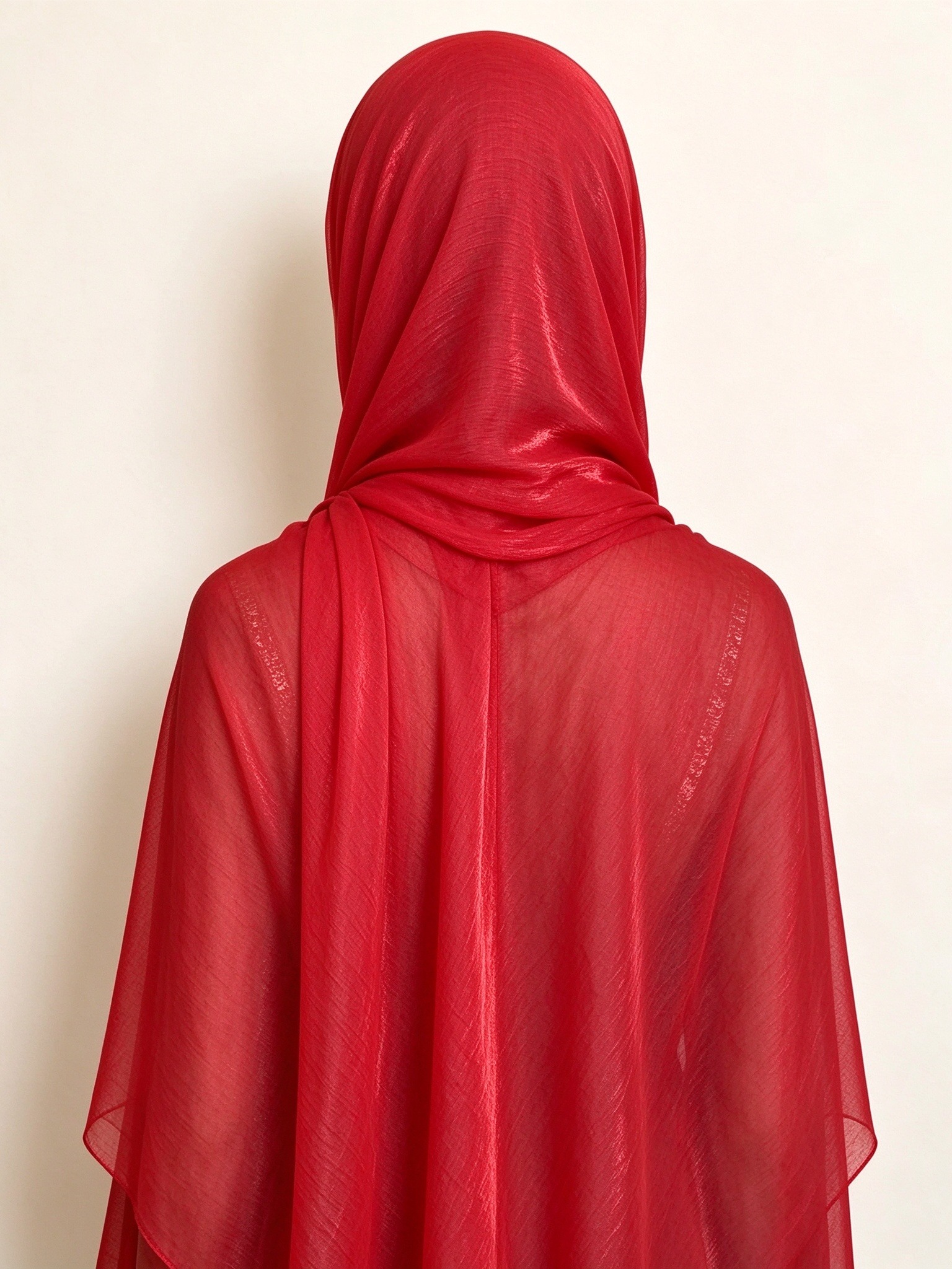 Red Solid Hijab