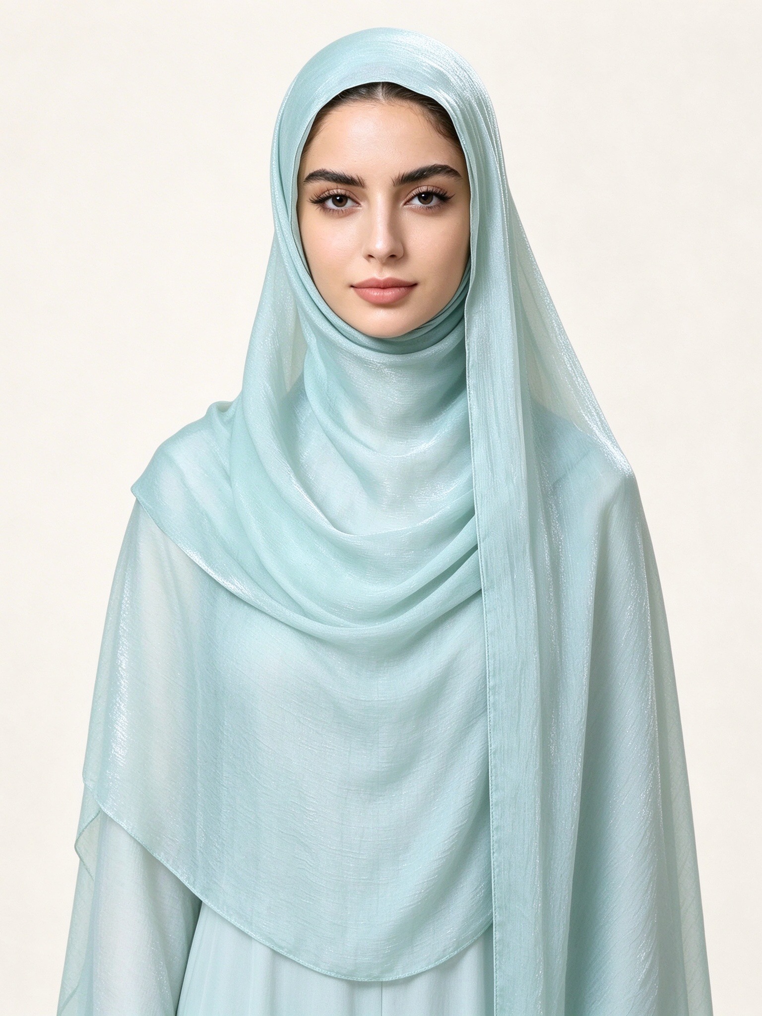 Light Blue Solid Hijab