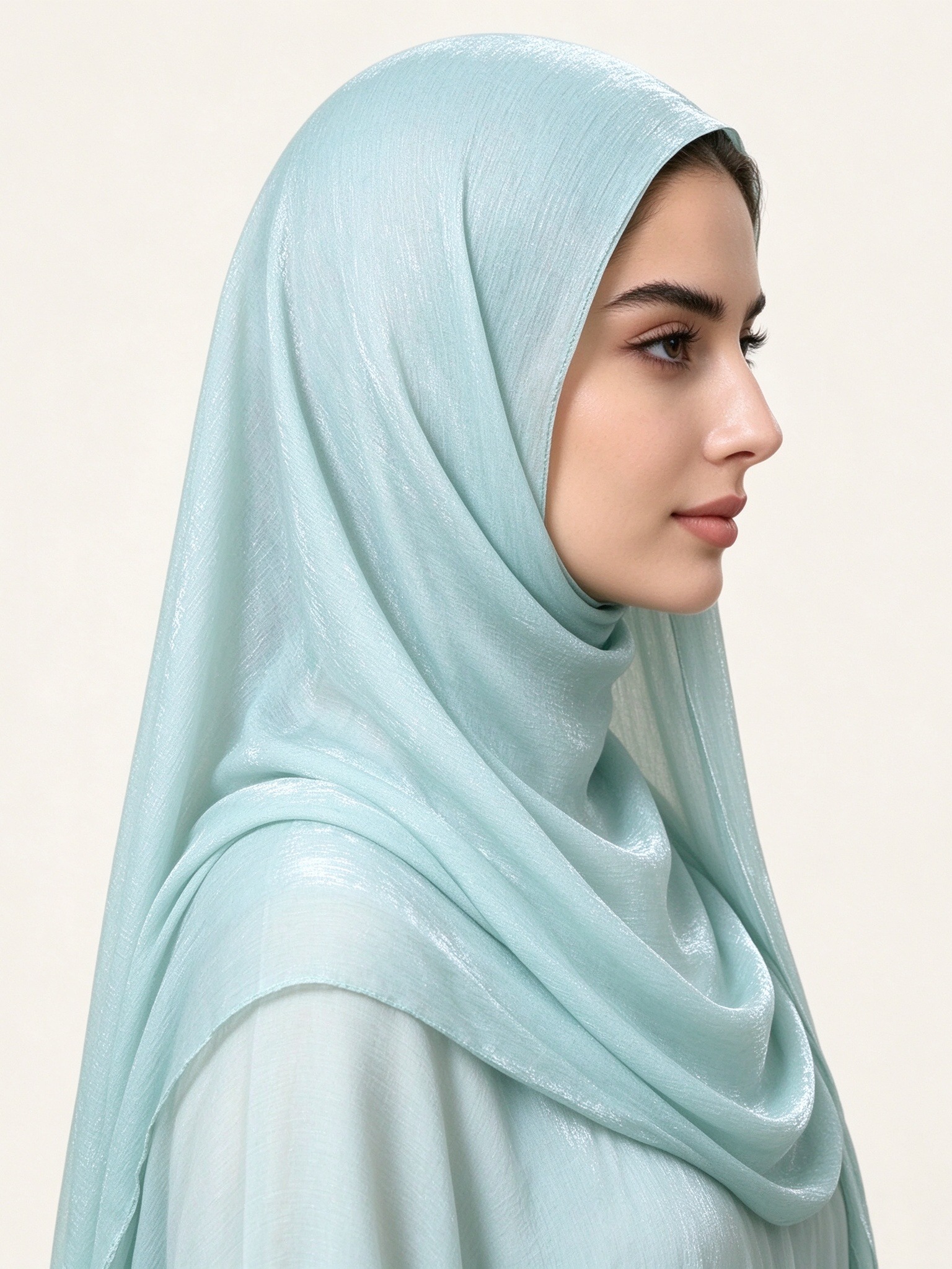 Light Blue Solid Hijab