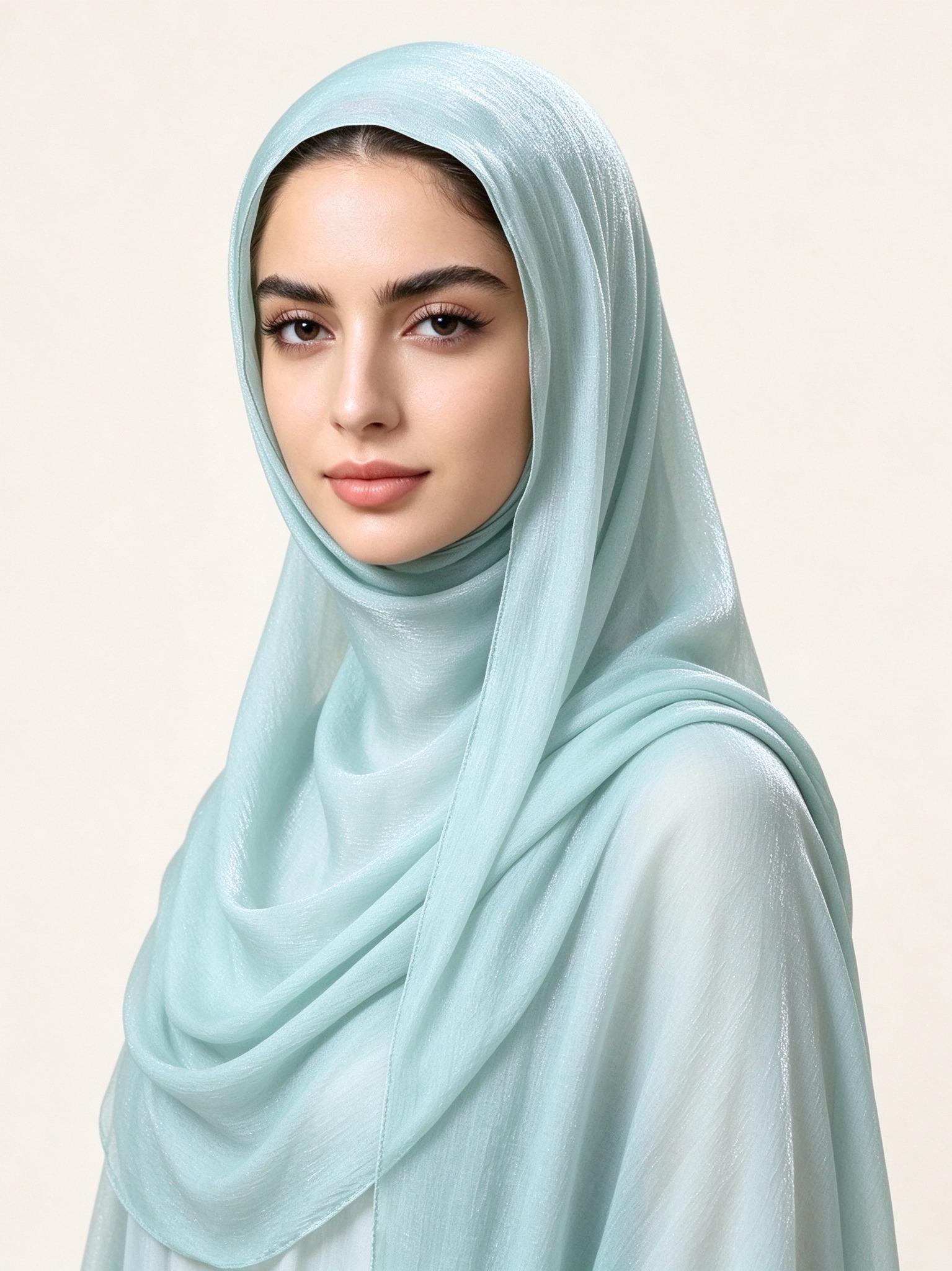 Light Blue Solid Hijab