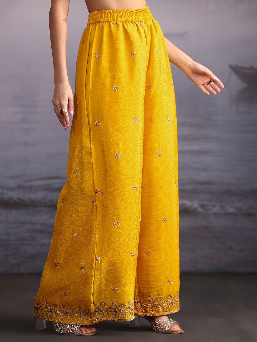 Yellow Embroidered Kurta Set