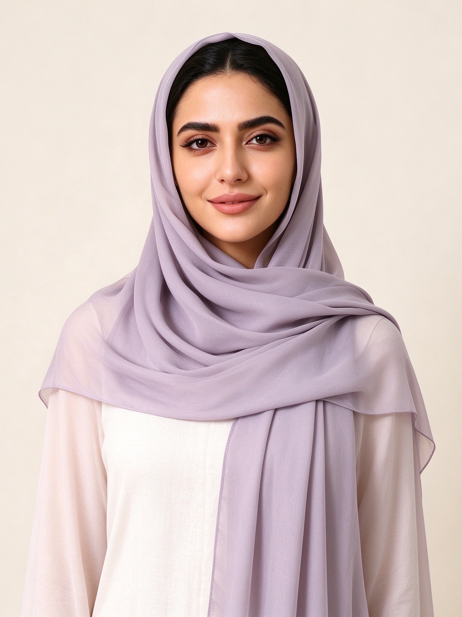 حجاب سادة ليلكي