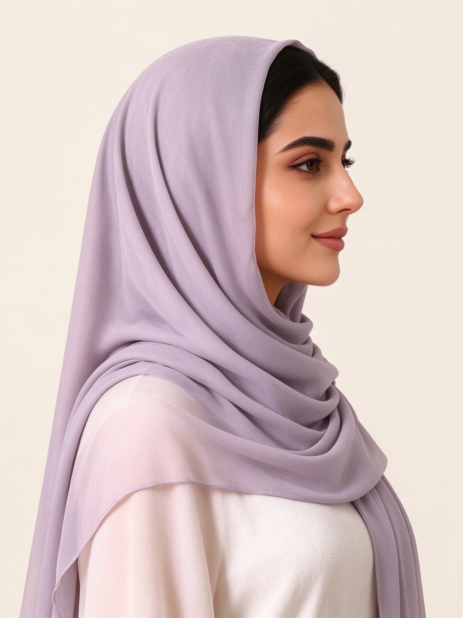 حجاب سادة ليلكي