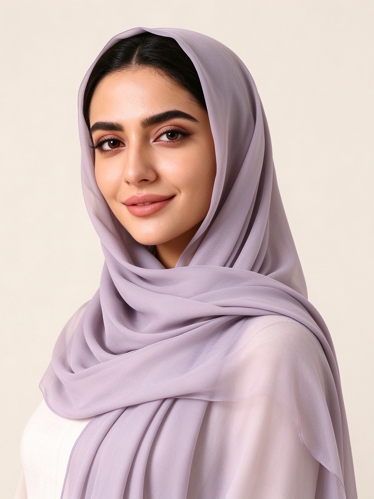 حجاب سادة ليلكي