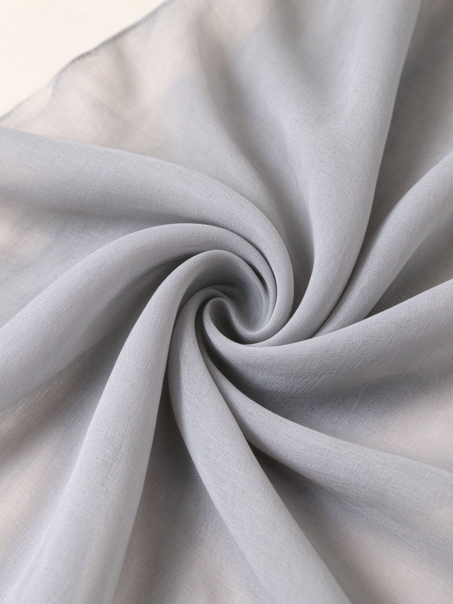 Grey Solid Hijab