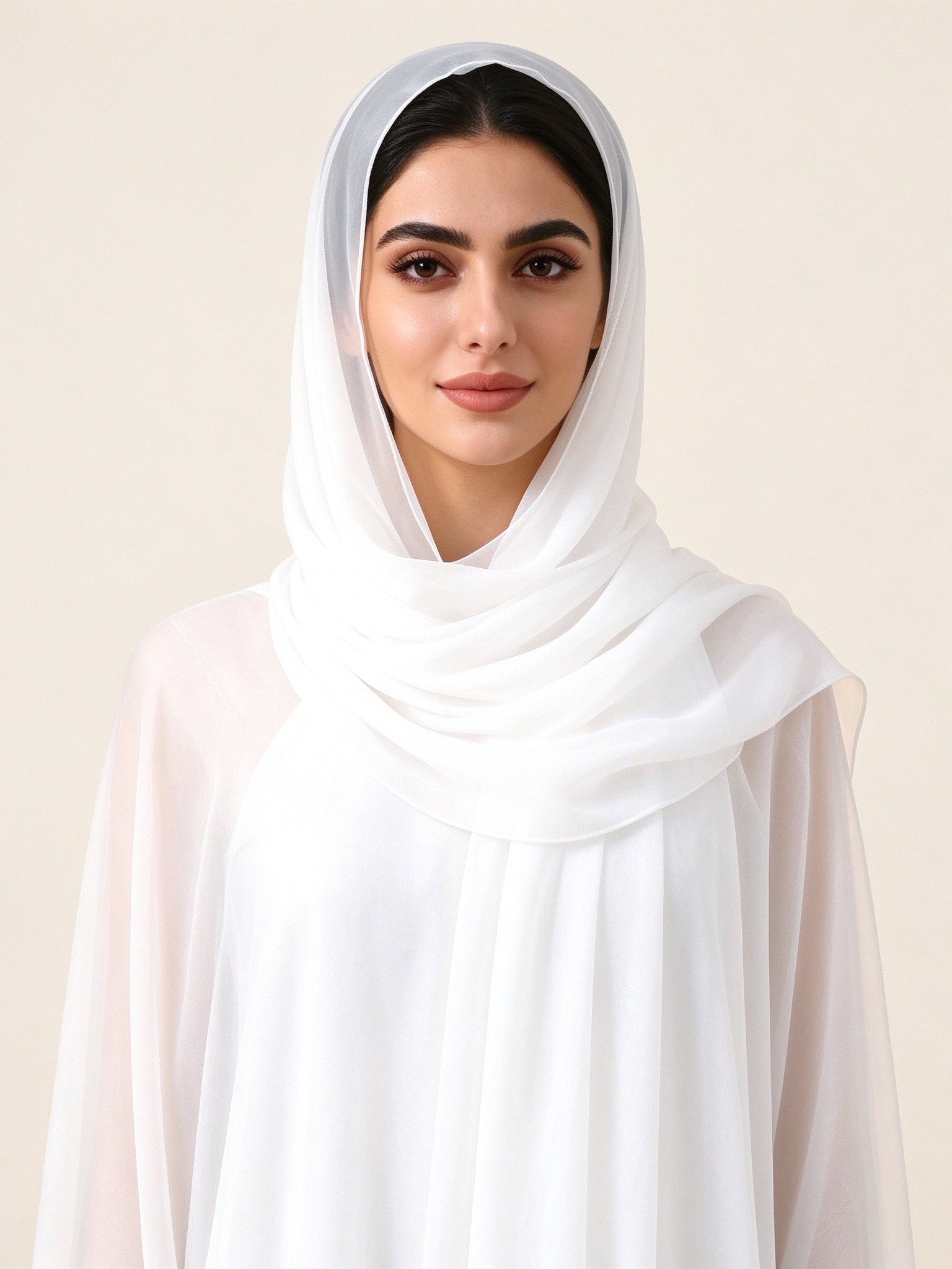 حجاب سادة أبيض