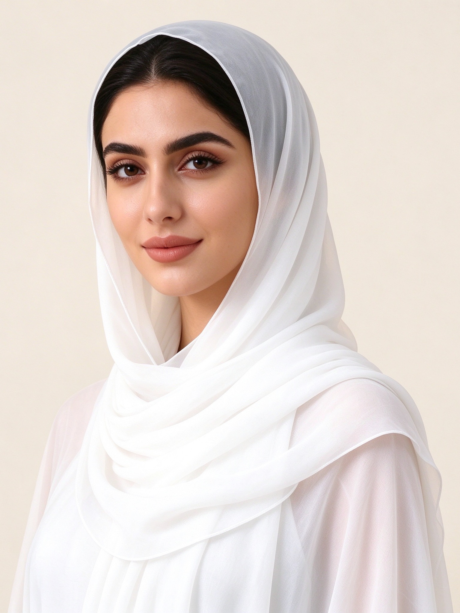 حجاب سادة أبيض