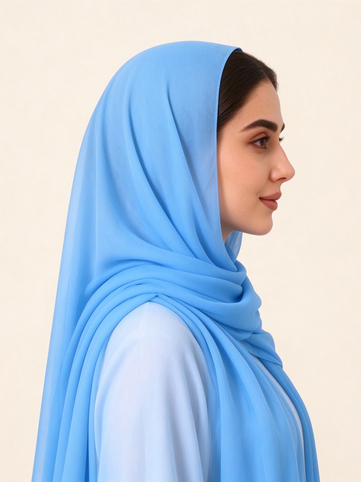 حجاب سادة أزرق