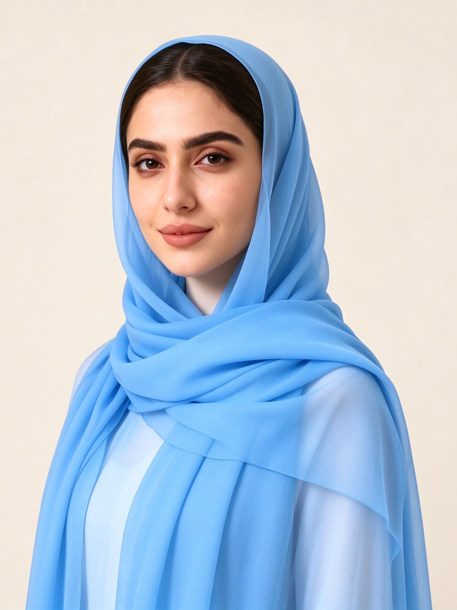 حجاب سادة أزرق