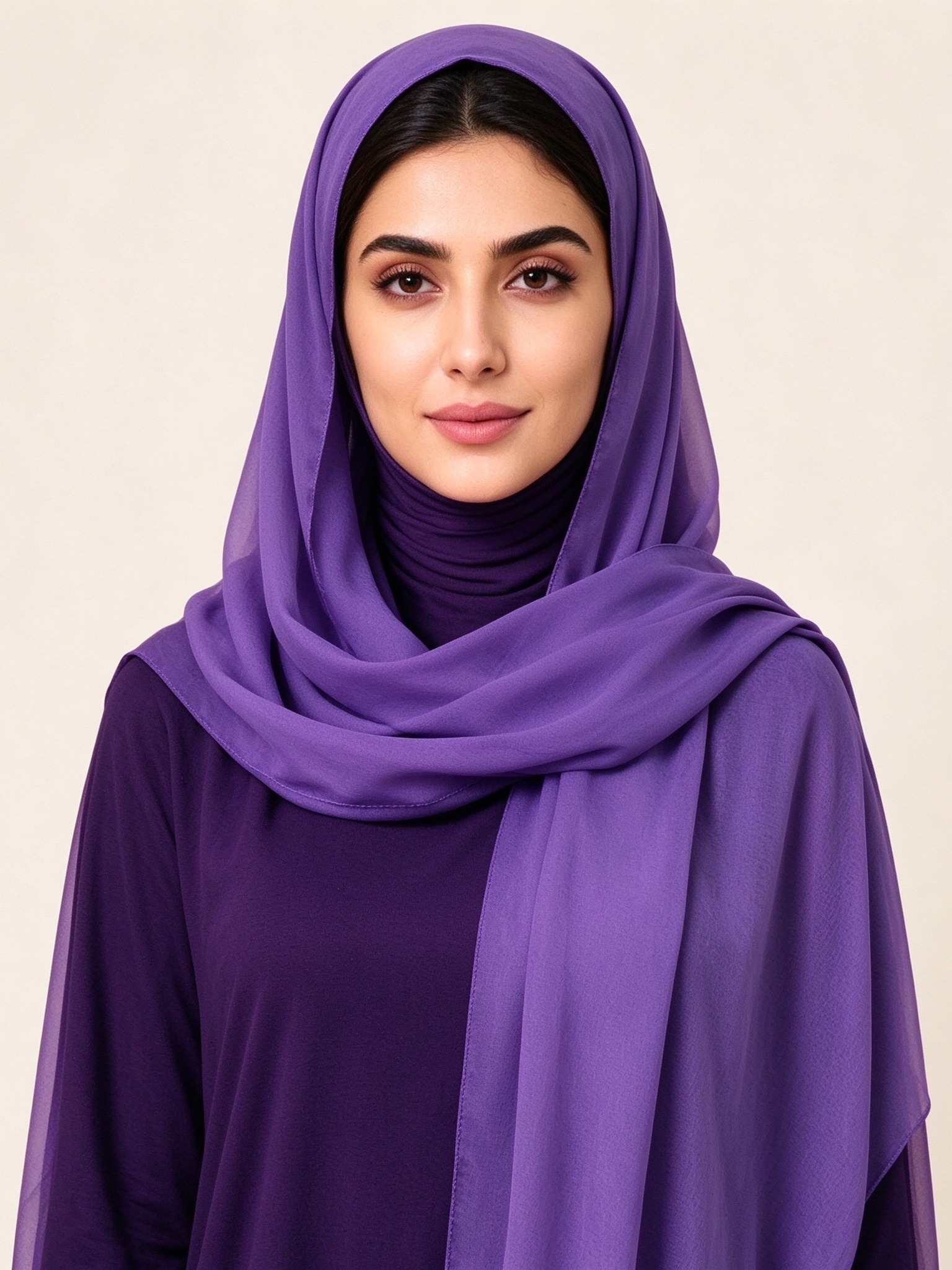 حجاب سادة أرجواني