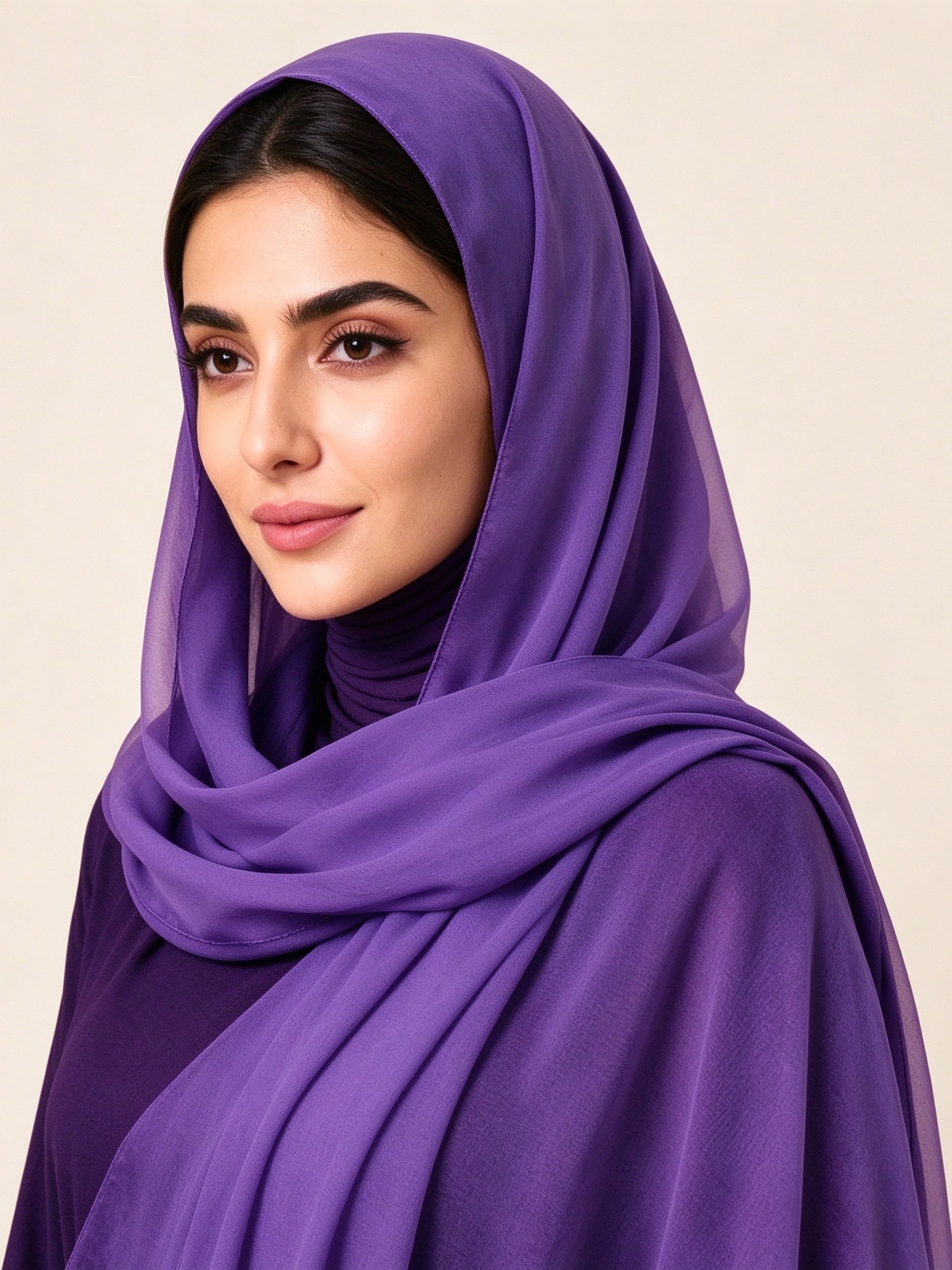 حجاب سادة أرجواني