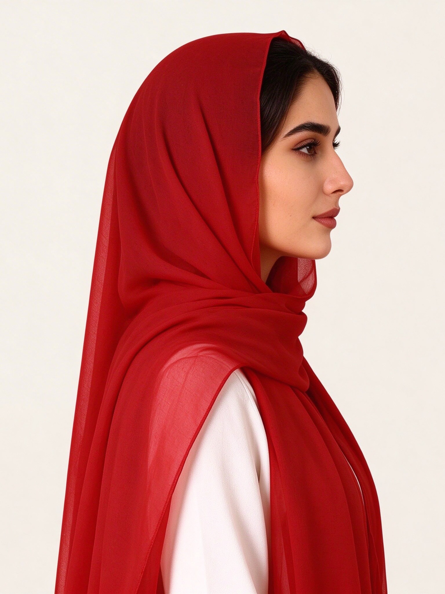 حجاب سادة أحمر