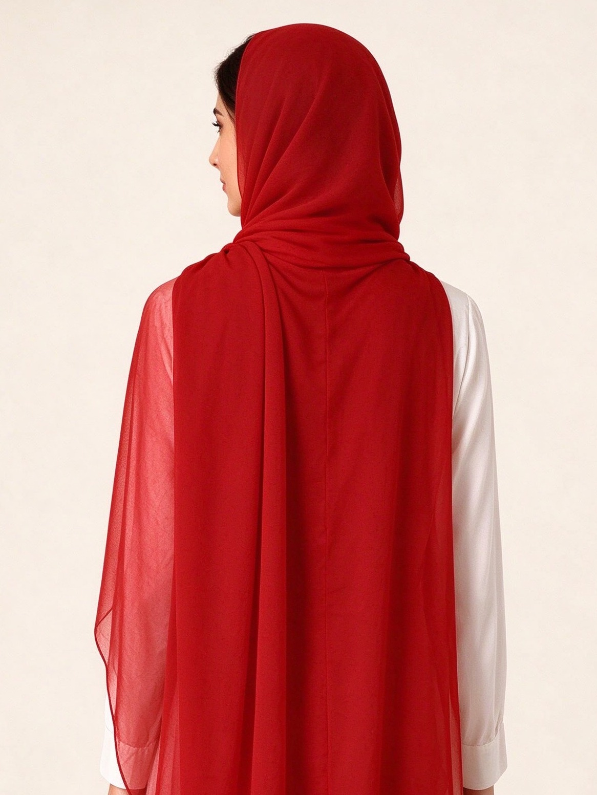 حجاب سادة أحمر