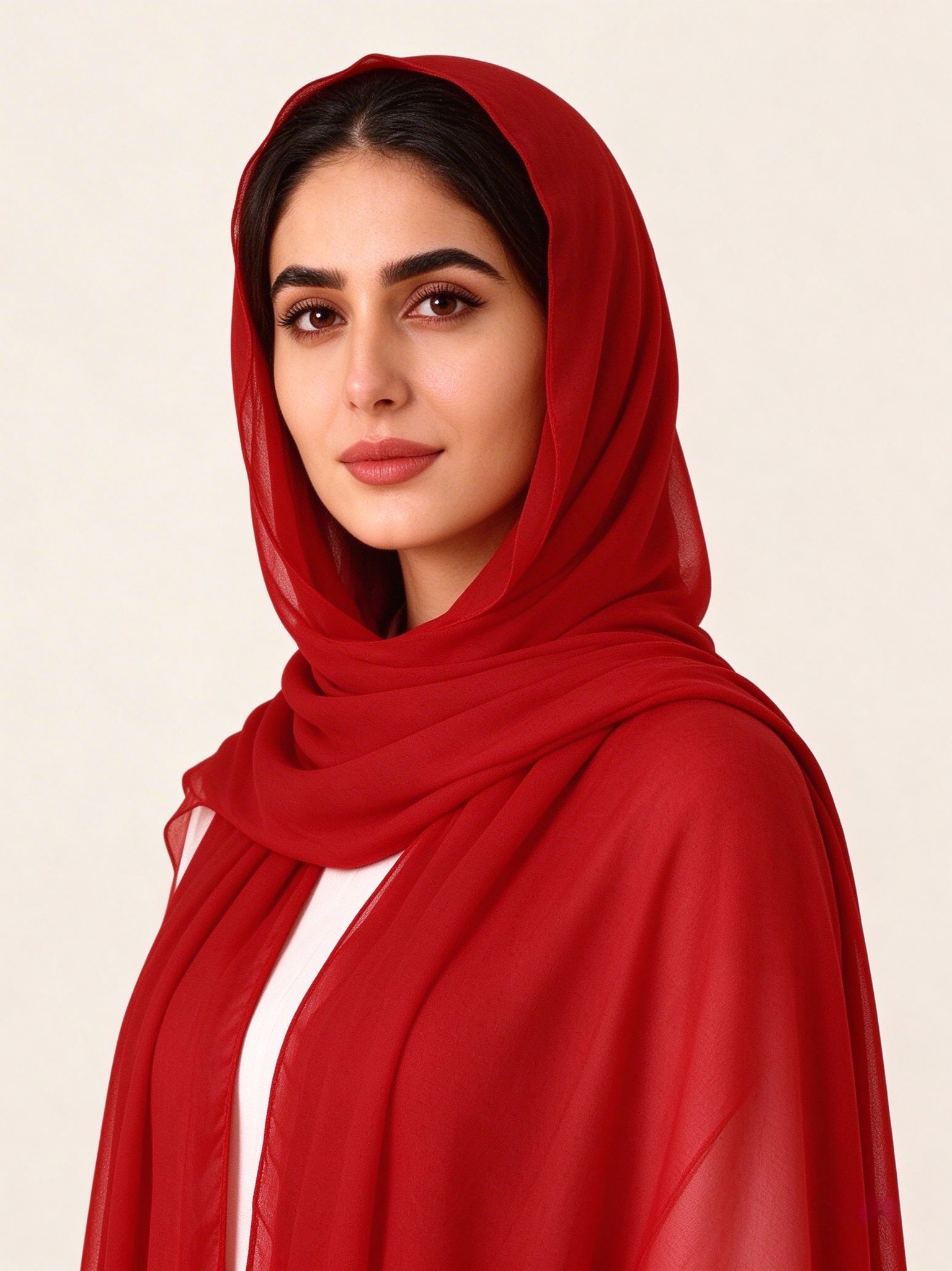 حجاب سادة أحمر