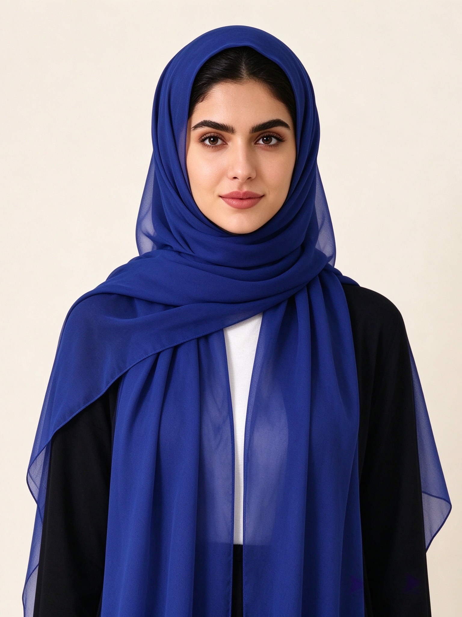 حجاب سادة أزرق