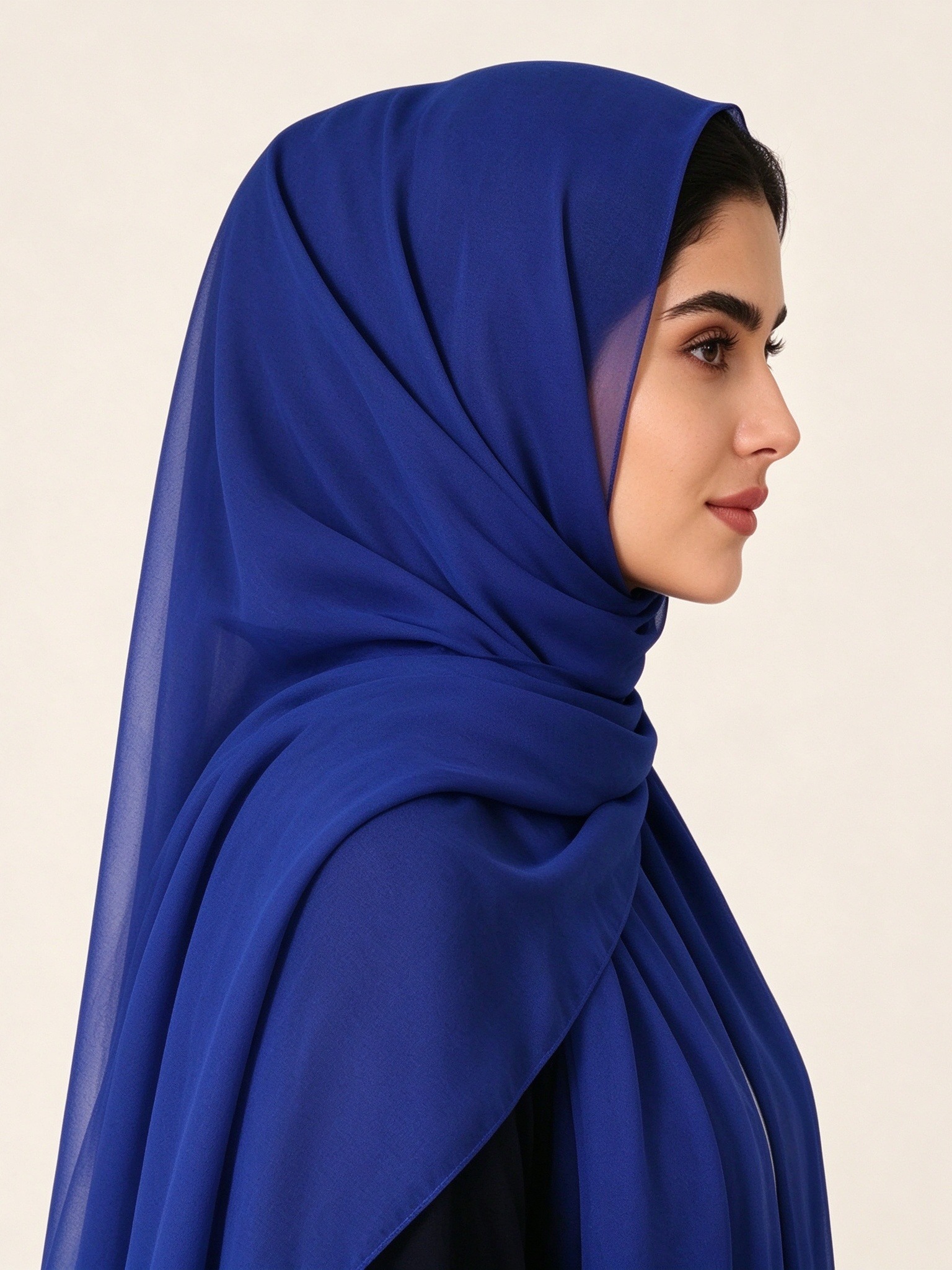 حجاب سادة أزرق