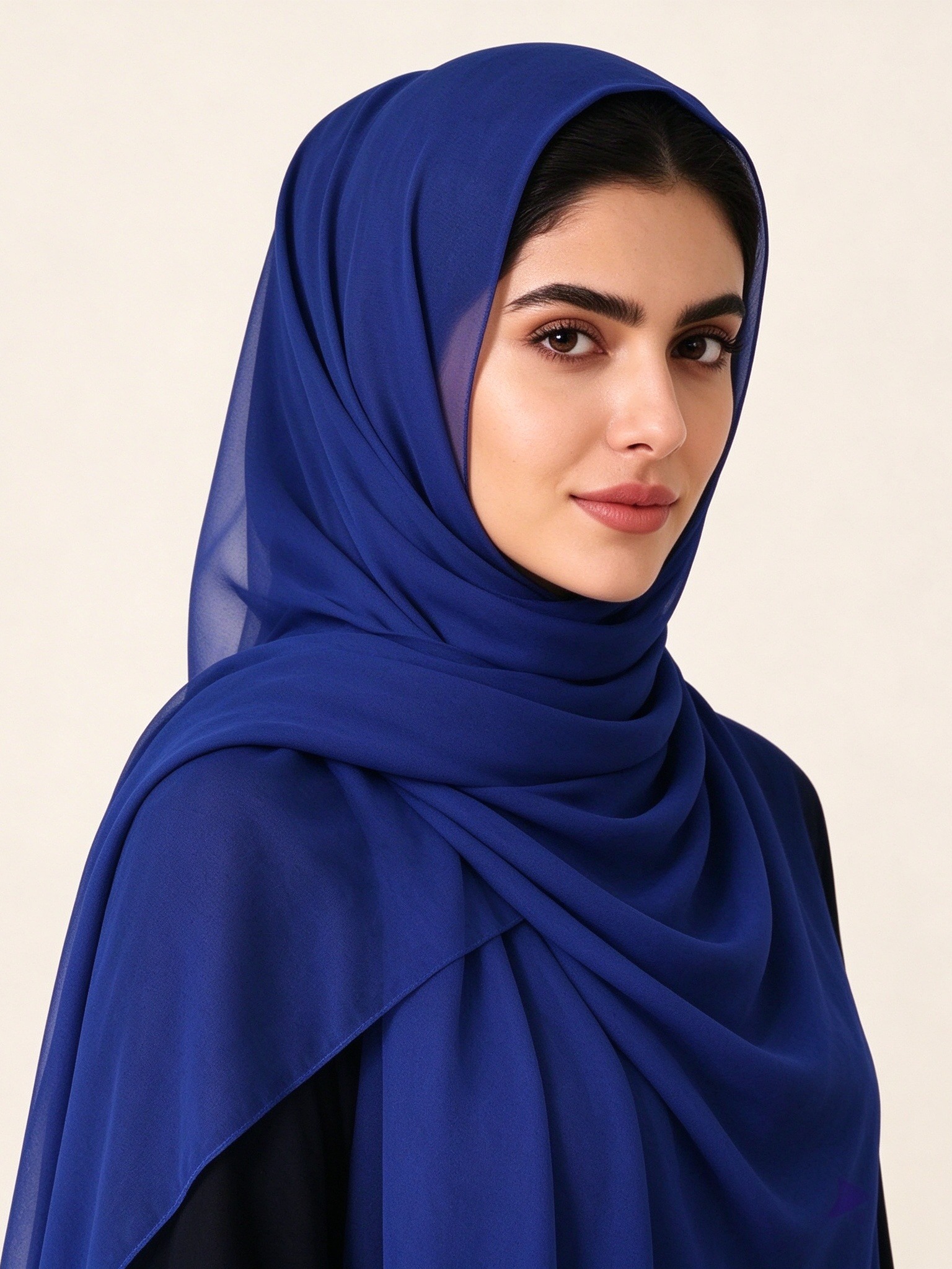 حجاب سادة أزرق