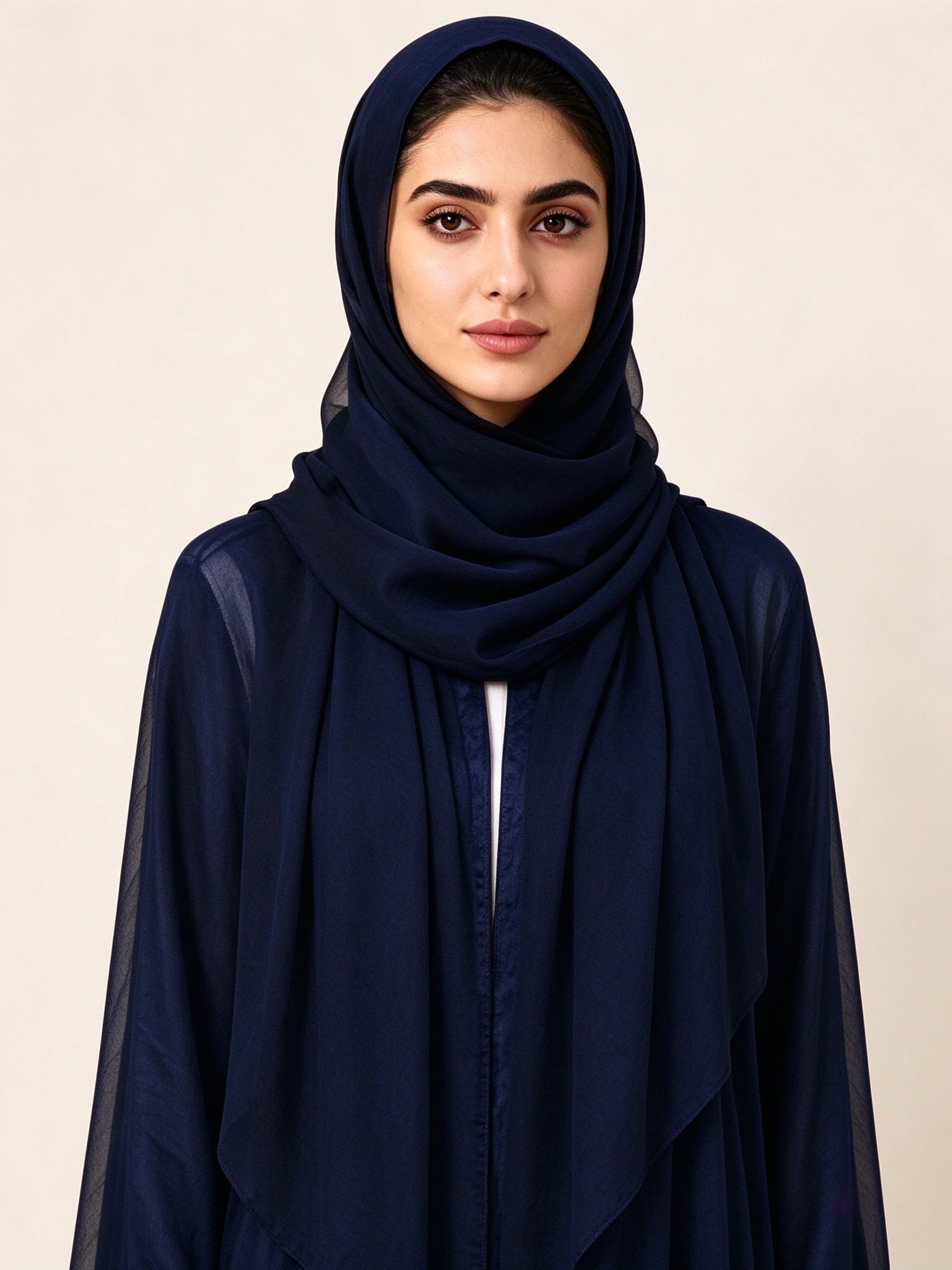 حجاب سادة أزرق داكن