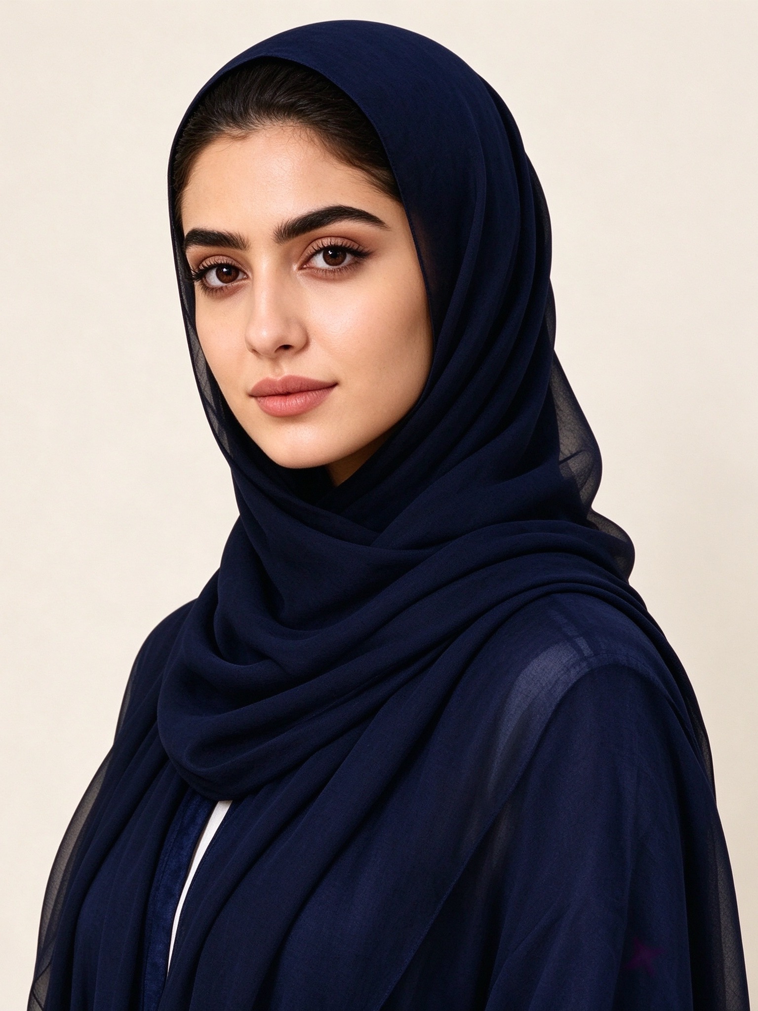 حجاب سادة أزرق داكن