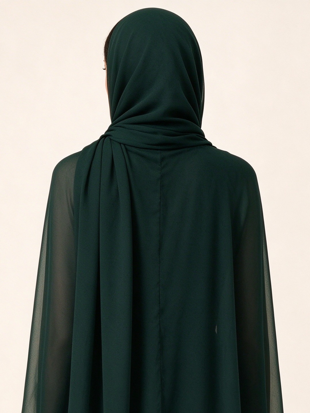 حجاب سادة أخضر داكن