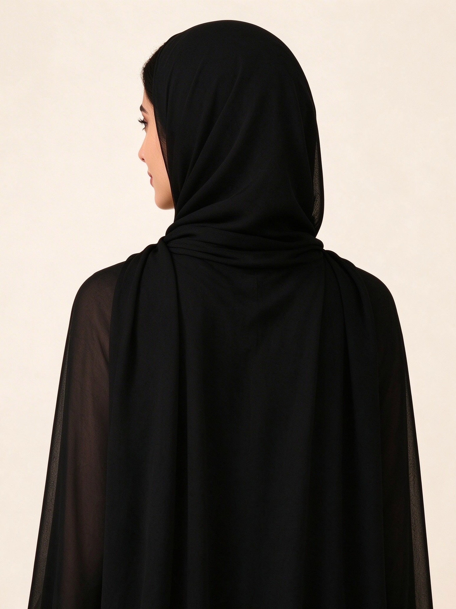 حجاب سادة أسود