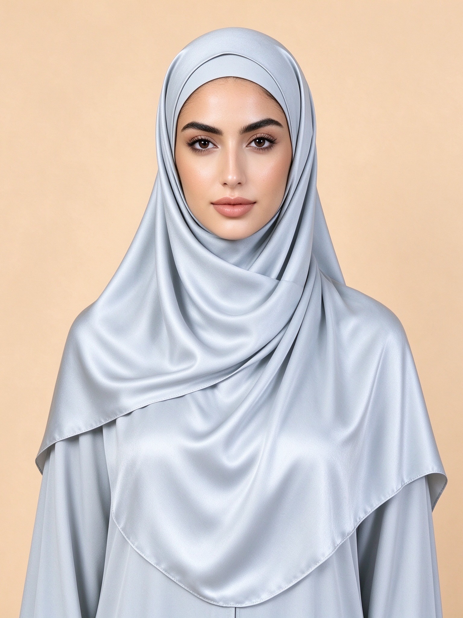 حجاب سادة رمادي