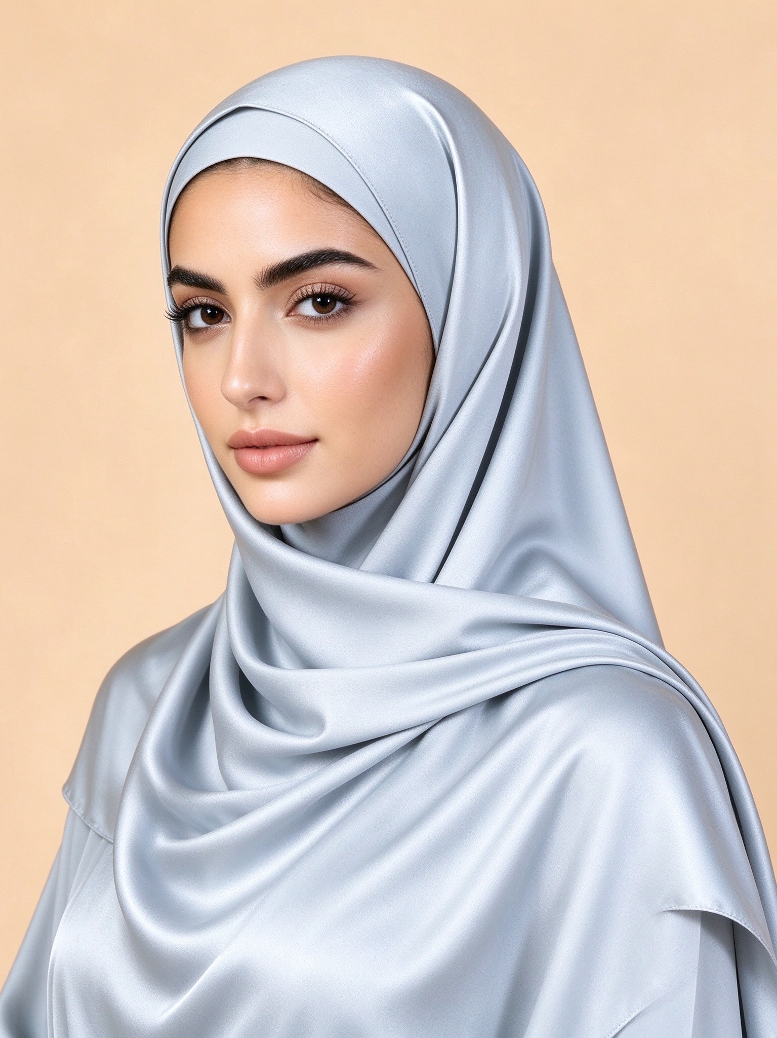 حجاب سادة رمادي