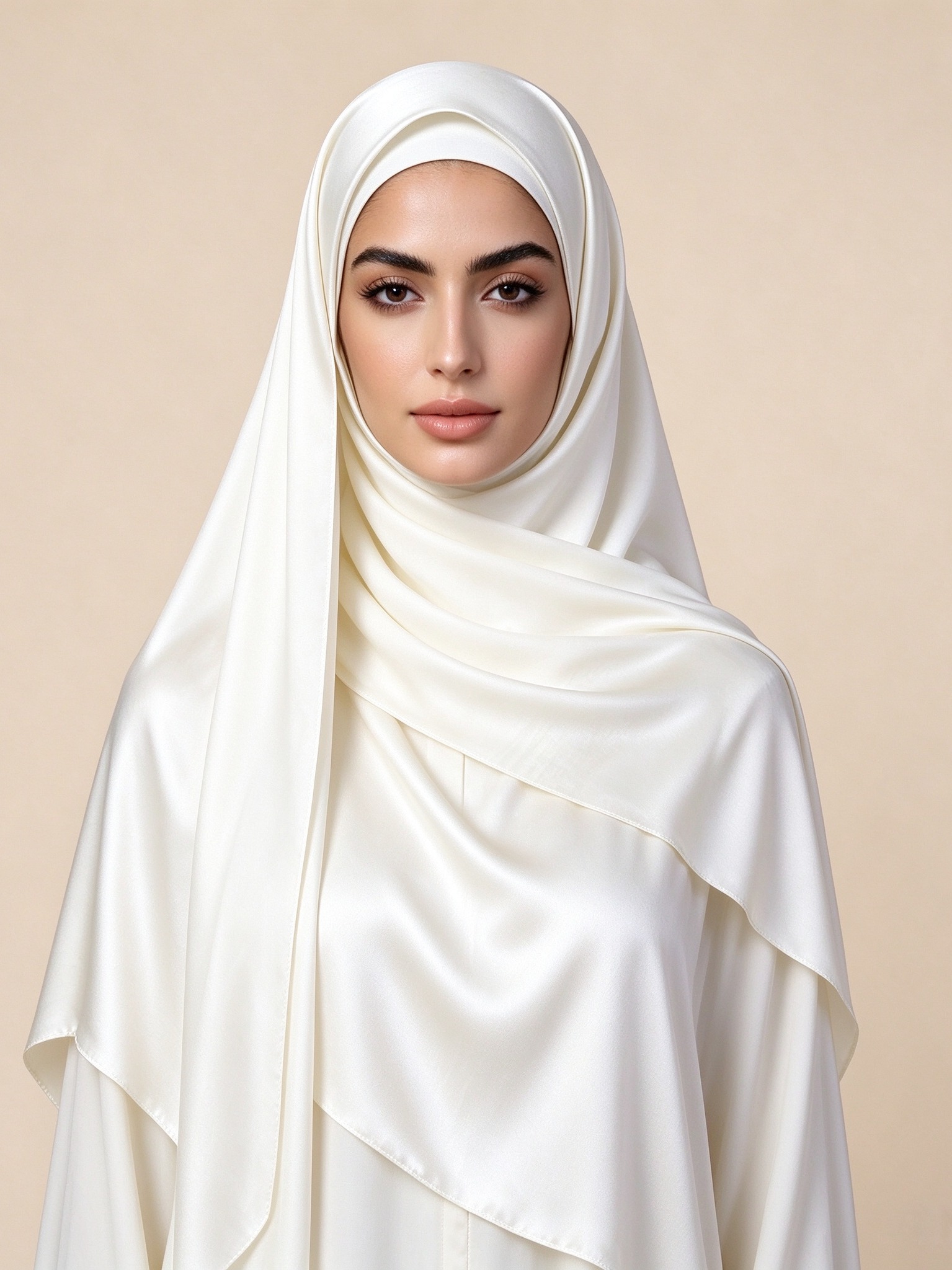 White Solid Hijab