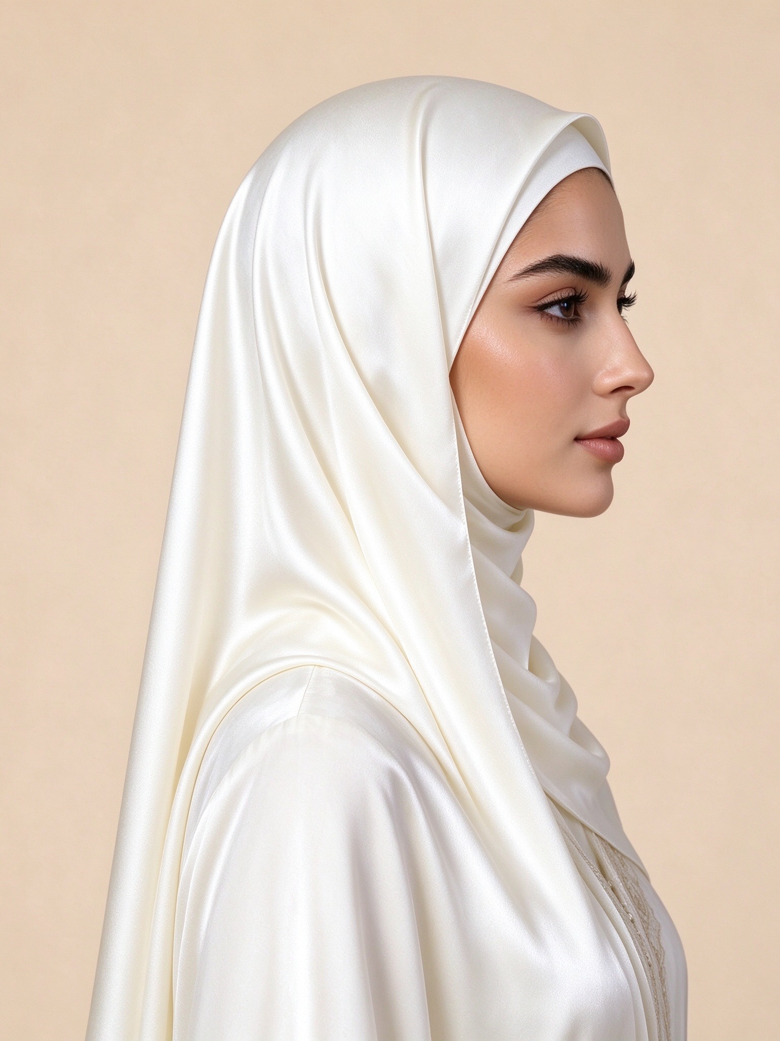 White Solid Hijab