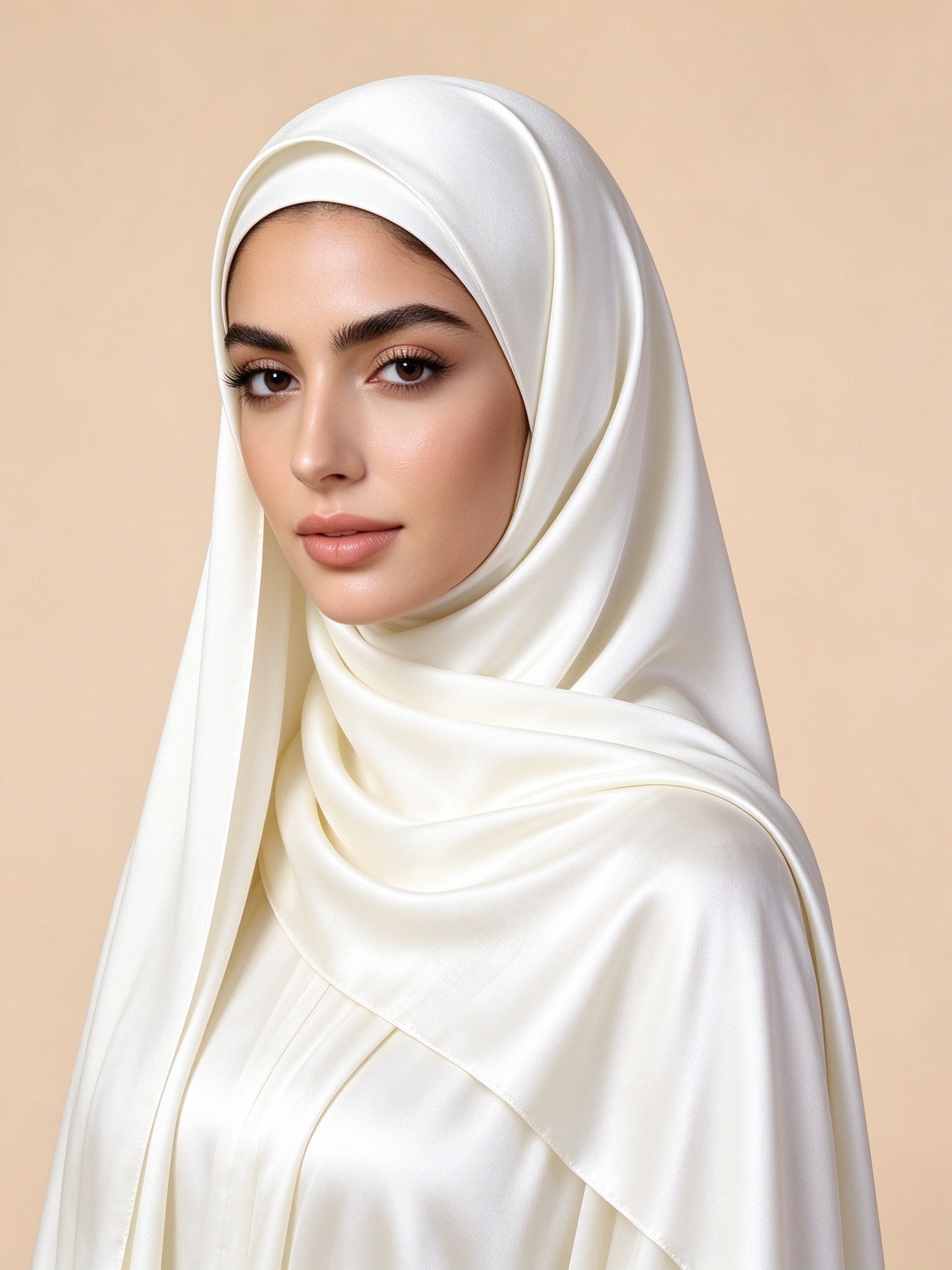 White Solid Hijab