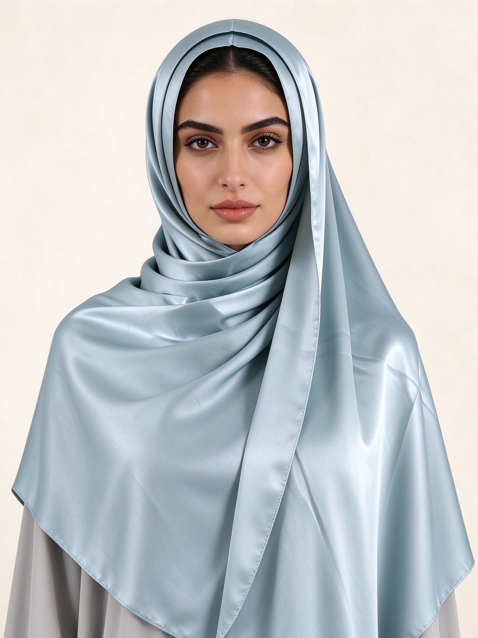 Light Blue Solid Hijab