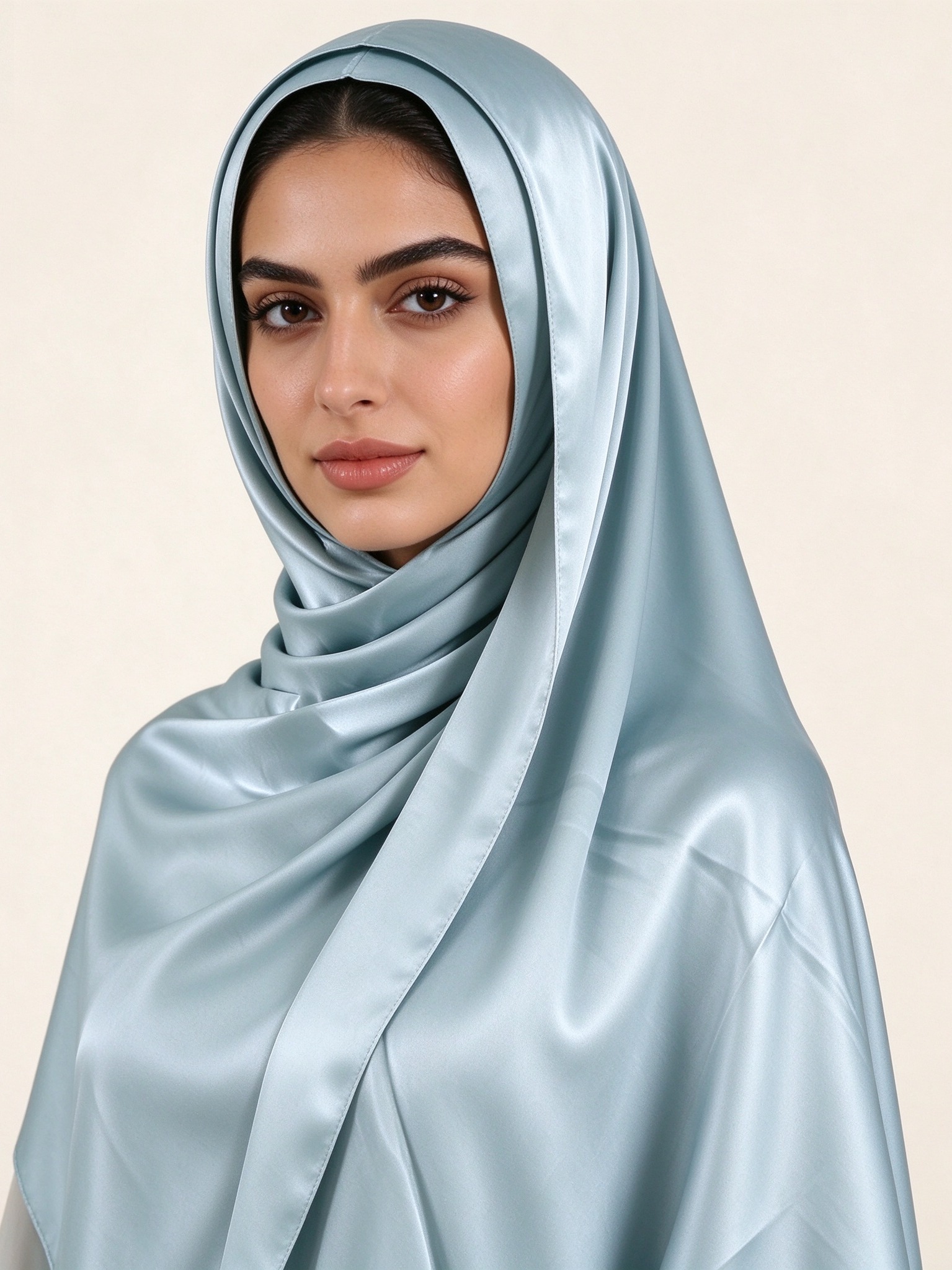 Light Blue Solid Hijab