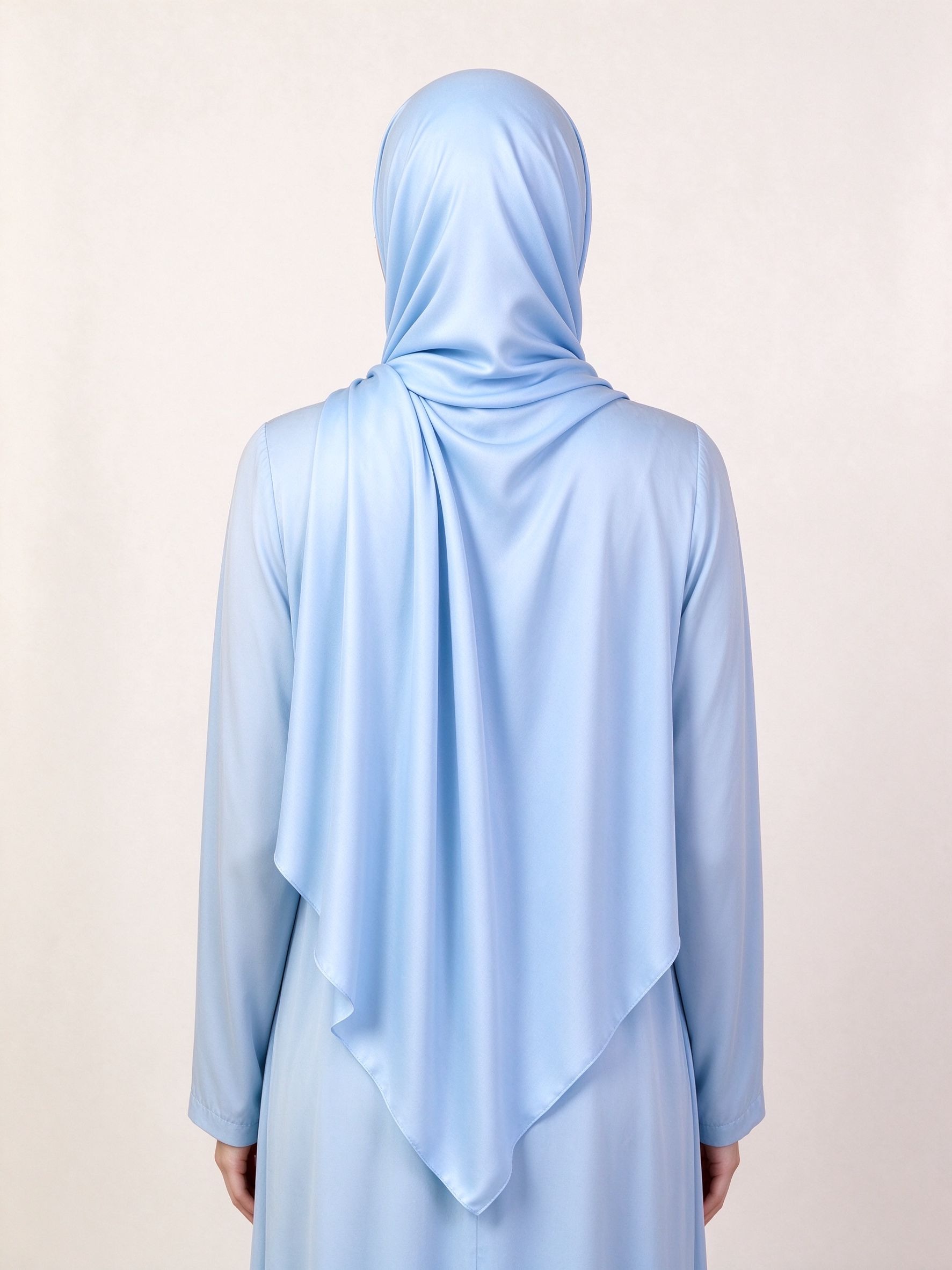 Light Blue Solid Hijab