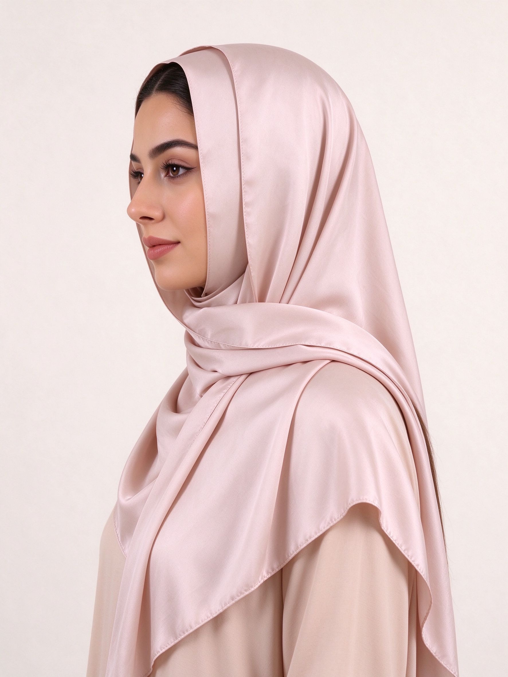 Light Pink Solid Hijab