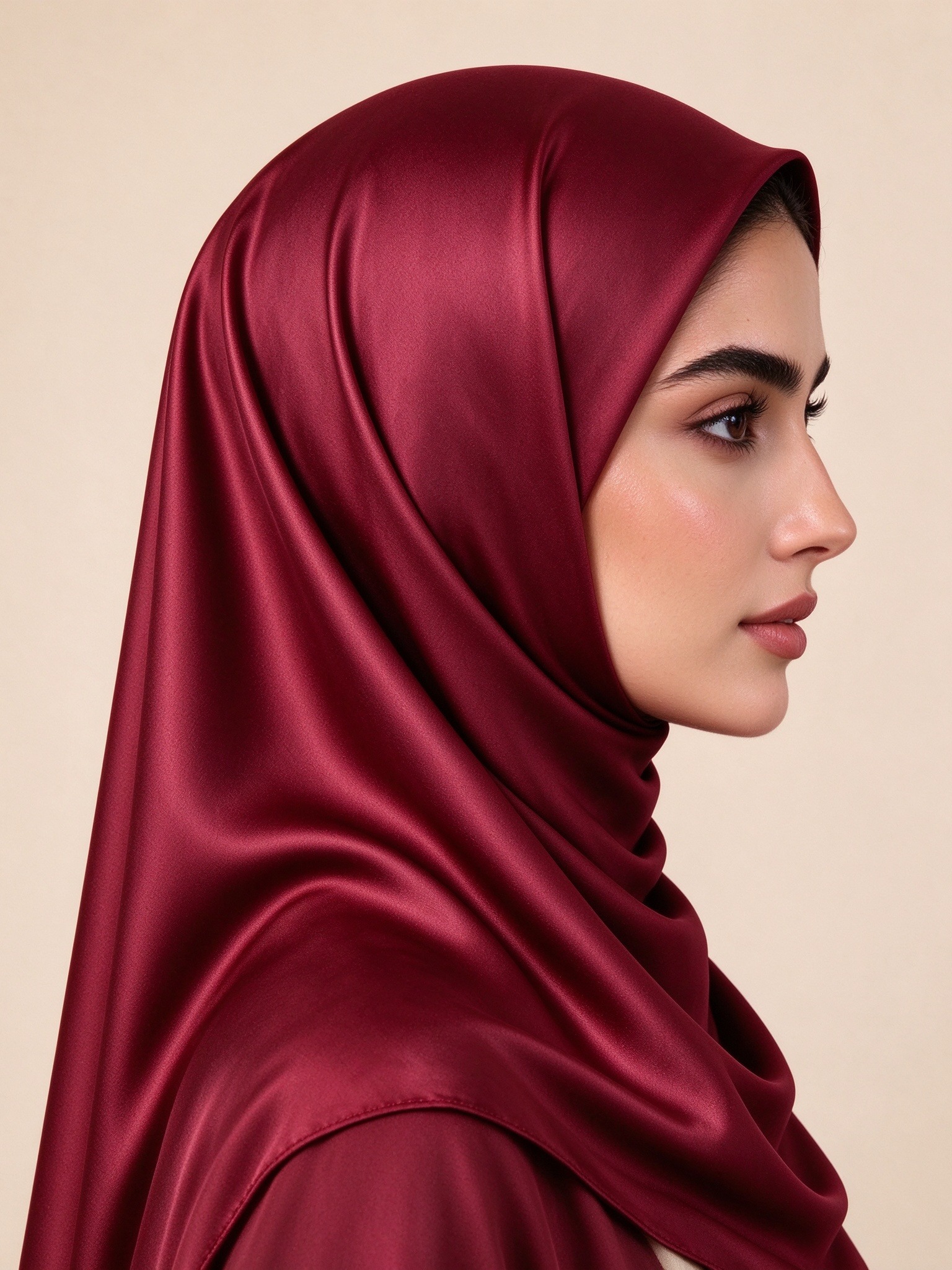 حجاب سادة بورغندي
