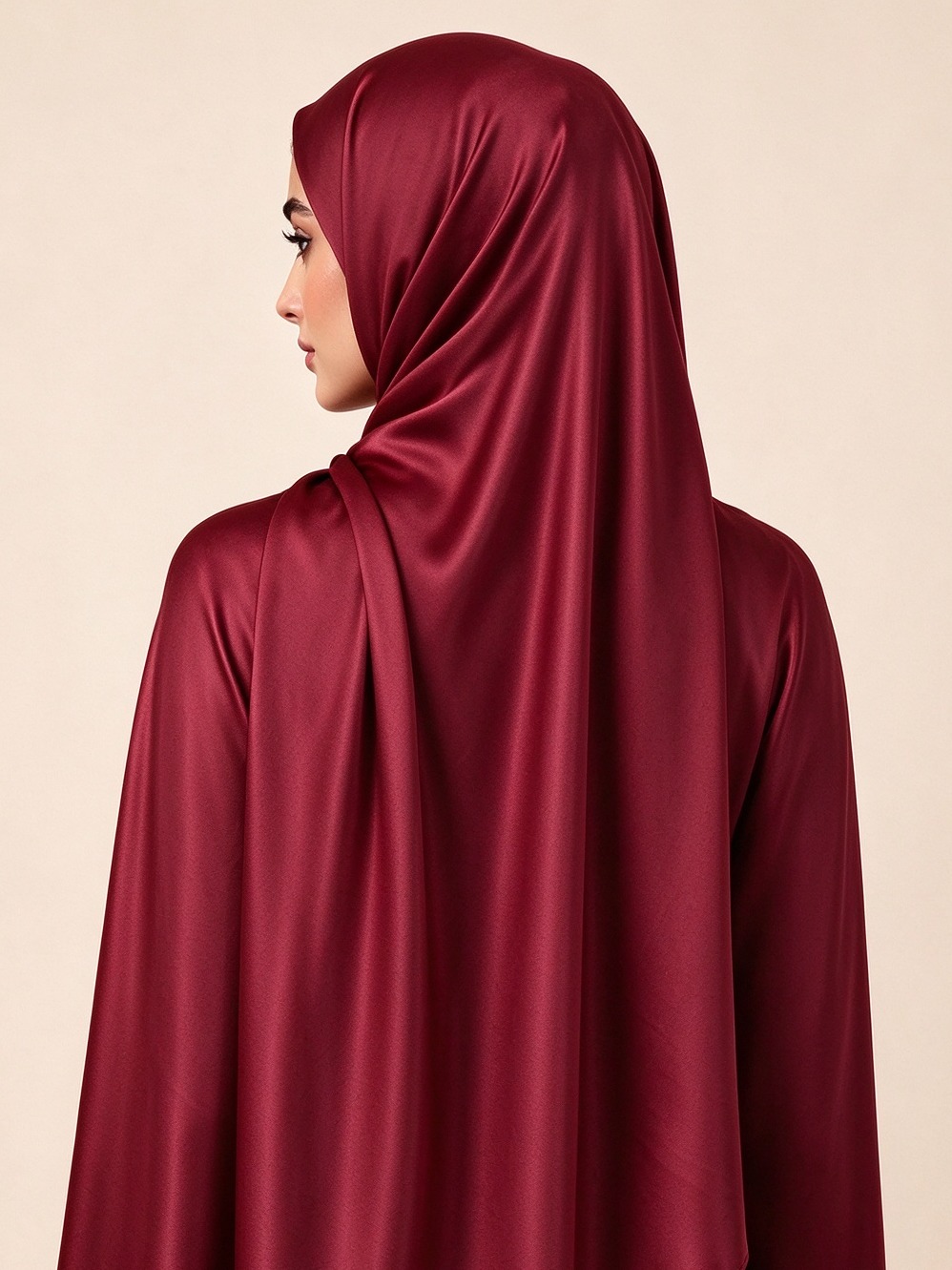 حجاب سادة بورغندي