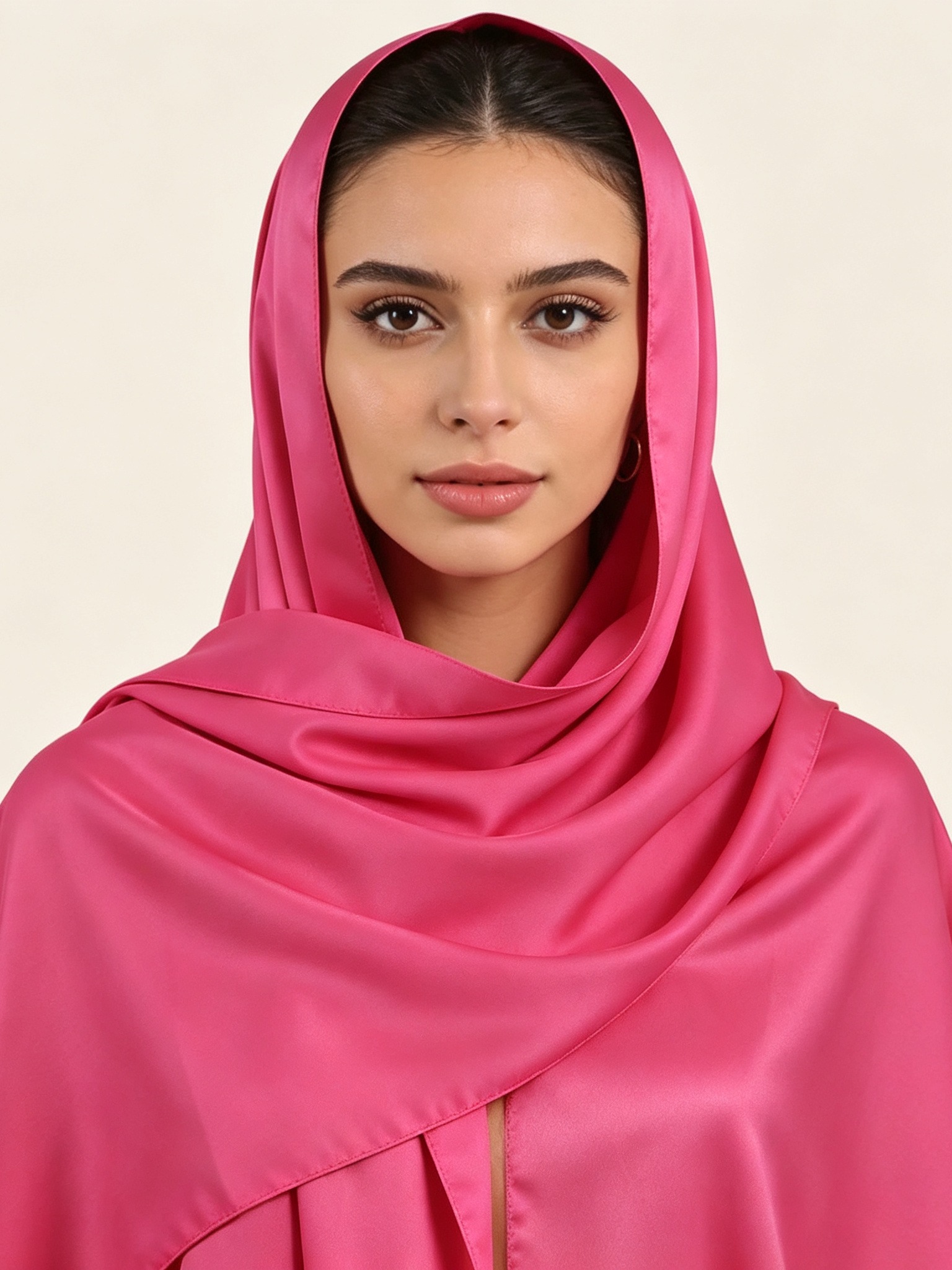 حجاب سادة وردي نيون
