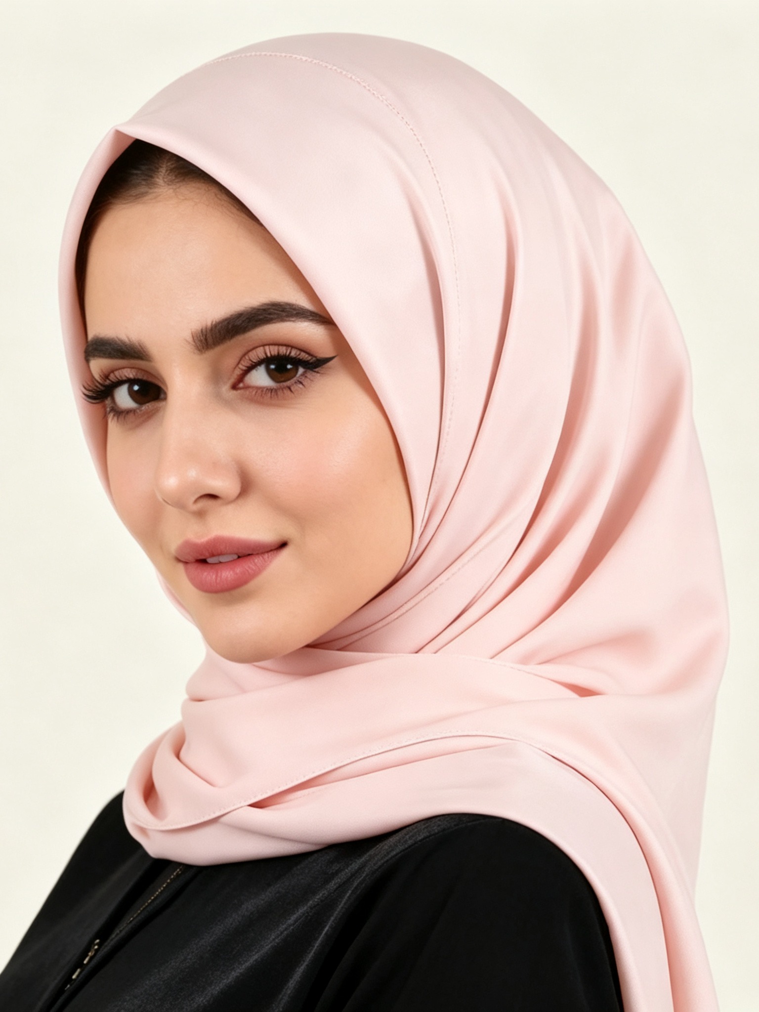 Pink Solid Hijab